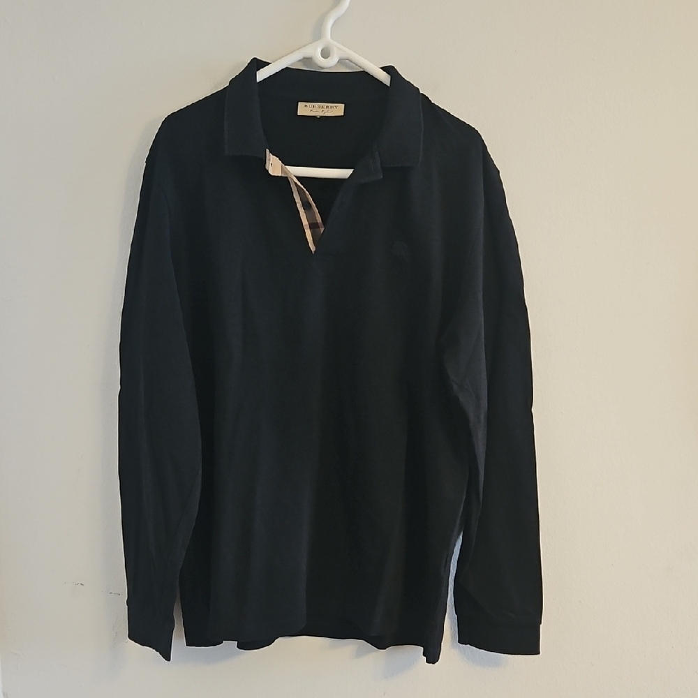 Burberry Black Polo LS Shirt